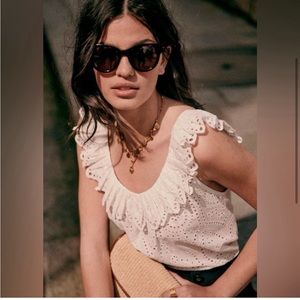 Sezane Rosa Blouse in White